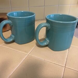 FIESTA SQUARE TURQOISE COFFEE MUGS -2